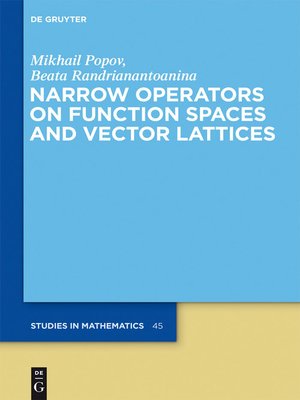 cover image of Narrow Operators on Function Spaces and Vector Lattices